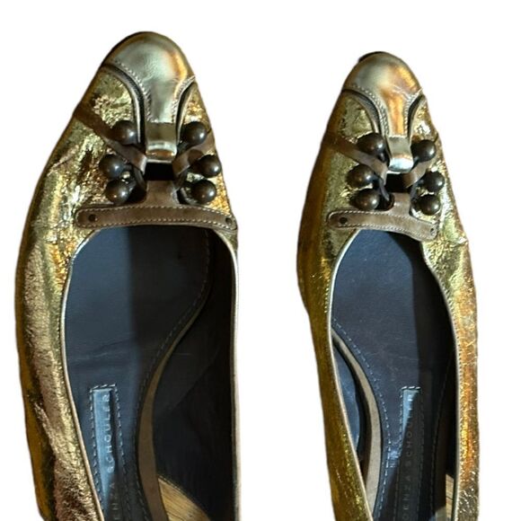 Proenza Schoulder Gold Flats Size 37 - Picture 8 of 10